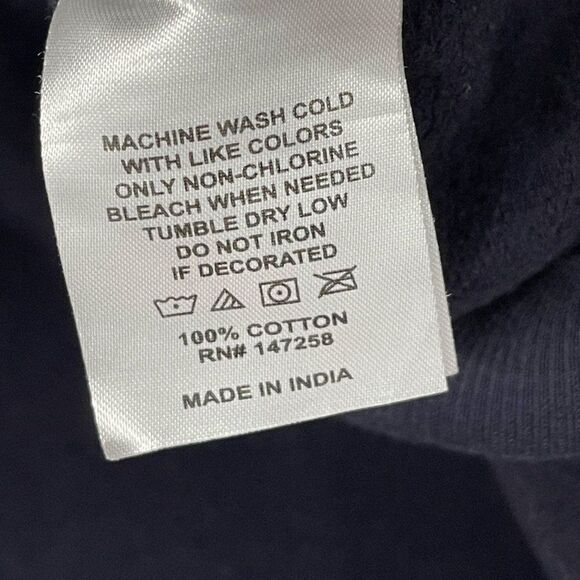 2/$30 Simply Southern Navy Vine Embroidered Quarter Zip Sweatshirt Pullover Top - Picture 9 of 9